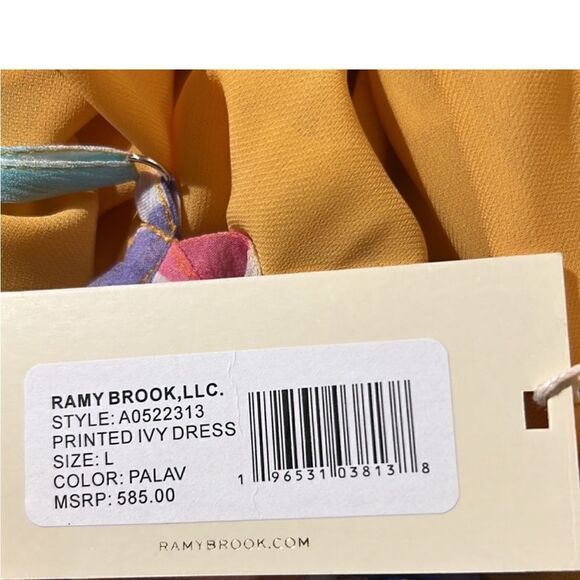 Ramy Brook Ivy Printed Silk Tiered Maxi Dress Medium $585 - Picture 7 of 9